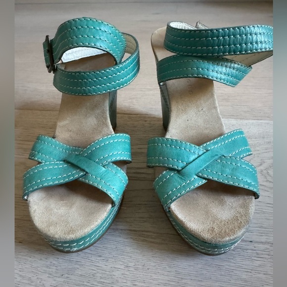 Marc Jacobs Wedge Sandals color- Lagoon size 38 (US 7) - Picture 4 of 16